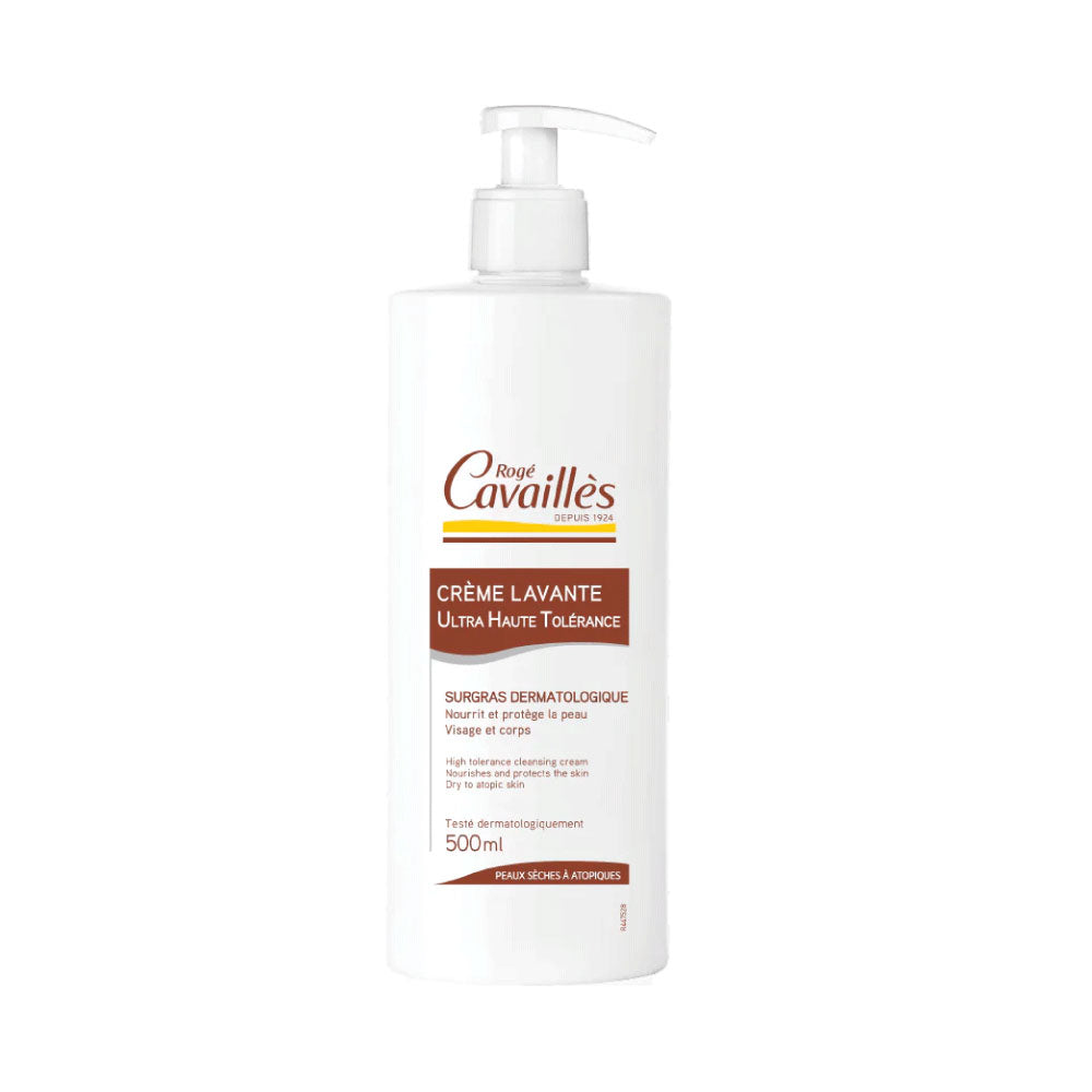 CAVAILLÈS DERMATO - Crème Lavante Haute Tolérance - Peaux Intolérantes - Visage et Corps, 500ml main image 1