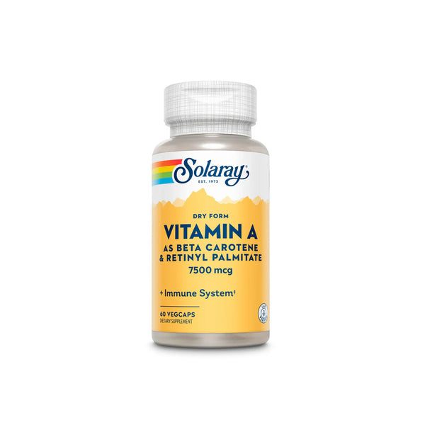 SOLARAY Dry  Form Vitamin A Beta Carotene & Retynil Palmitate 7500 mcg