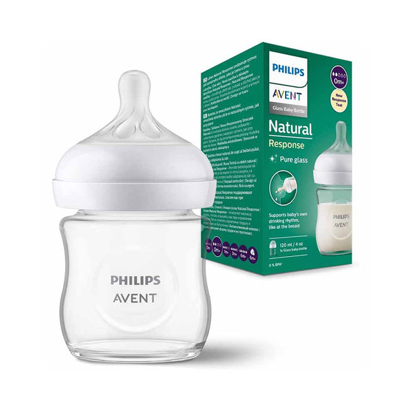 AVENT Natural Glass Feeding Bottle 120ml