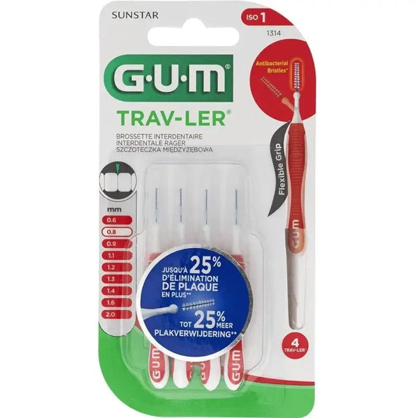 G.U.M. 1314 Traveler 0.8Mm 6Ct Red