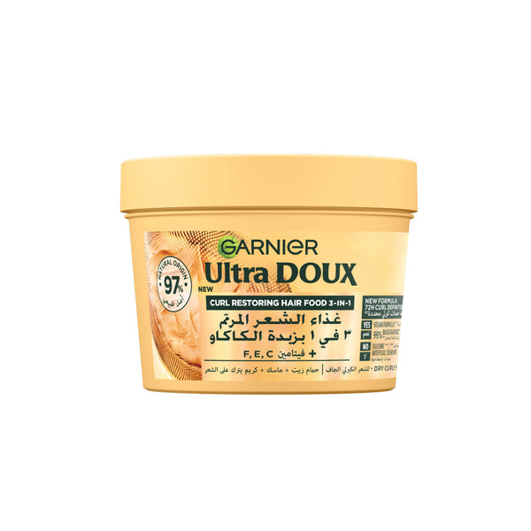 GARNIER Ultra Doux Vegan Hair Food Cocoa Butter & Jojoba Oil 3 In 1 Treatment