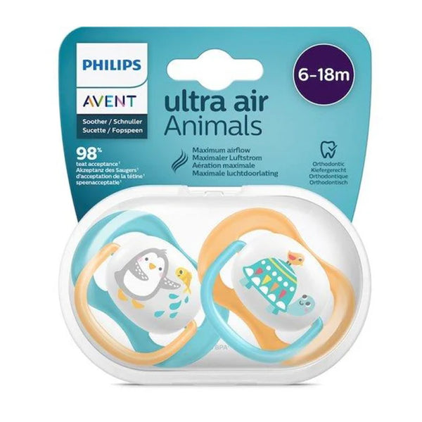 AVENT Ultra Air Animals Soothers 6-18m