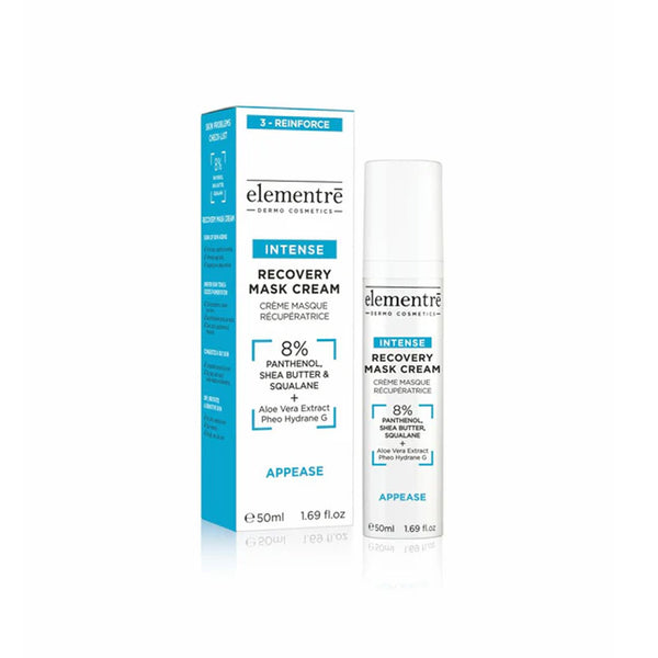 ELEMENTRE Recovery Mask Cream 8% Panthenol, Shea Butter & Squalane