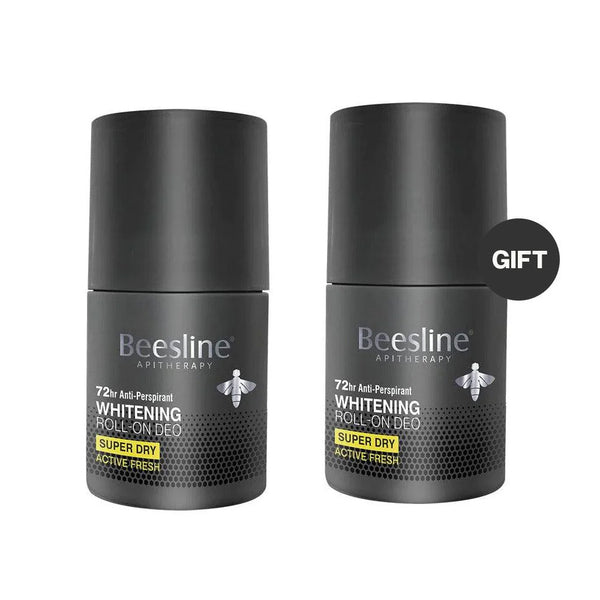 BEESLINE Whitening Roll On Men Active Fresh Duo 1+1