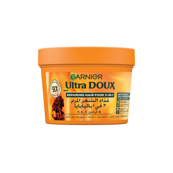 GARNIER Ultra Doux Hair Food Papaya & Amla 3 In 1 Damage Hair Treatment