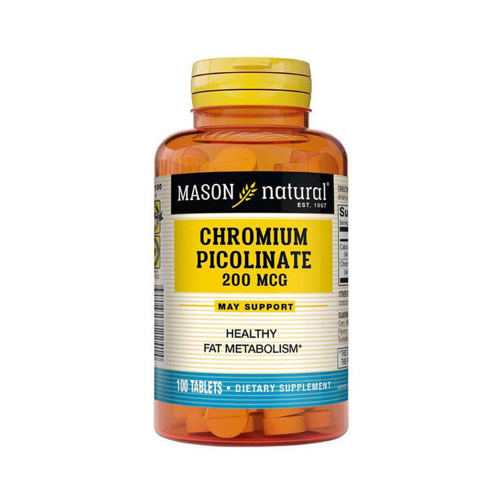 MASON Chromium Picolinate 200 Mcg - 100 Tablets