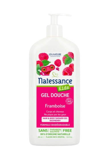 NATESSANCE Hair And Body Shower Gel Raspberry 500ml