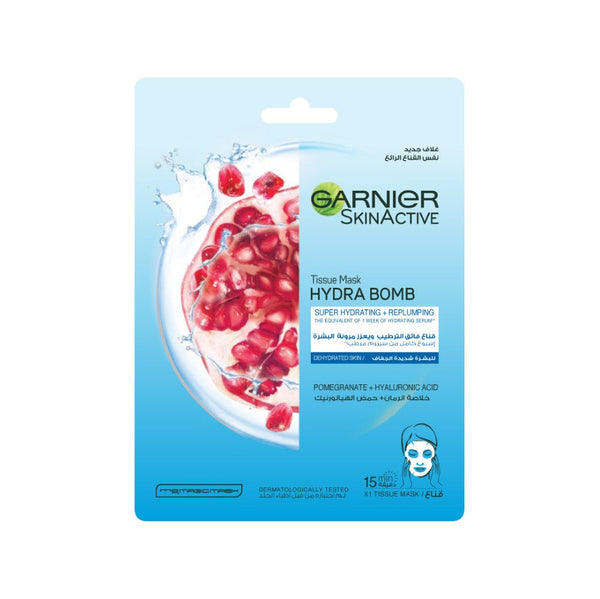 GARNIER Hydra Bomb Pomegranate Super-Hydrating & Replumping Tissue Mask For Dehydrated Skin