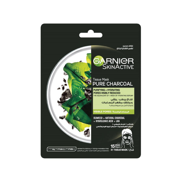 GARNIER Charcoal And Algae Hydrating & Purifying Tissue Mask