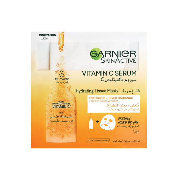 GARNIER Fresh-Mix Hydrating, Energizing & Brightening Tissue Mask With Vitamin C