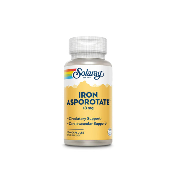 SOLARAY Iron Asporotate - A Highly Advanced Iron Supplement in a Special Base