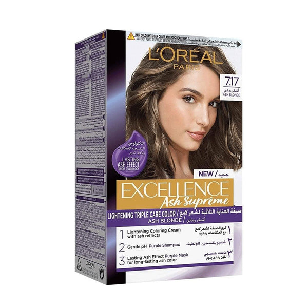 EXCELLENCE Hair Coloration ASH Supreme 7.17 KI 003 Ash blonde