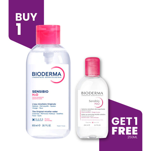 BUY 1 GET 1 - BIODERMA Sensibio H2O 850ml + 1FREE  Sensibio H2O 250ML
