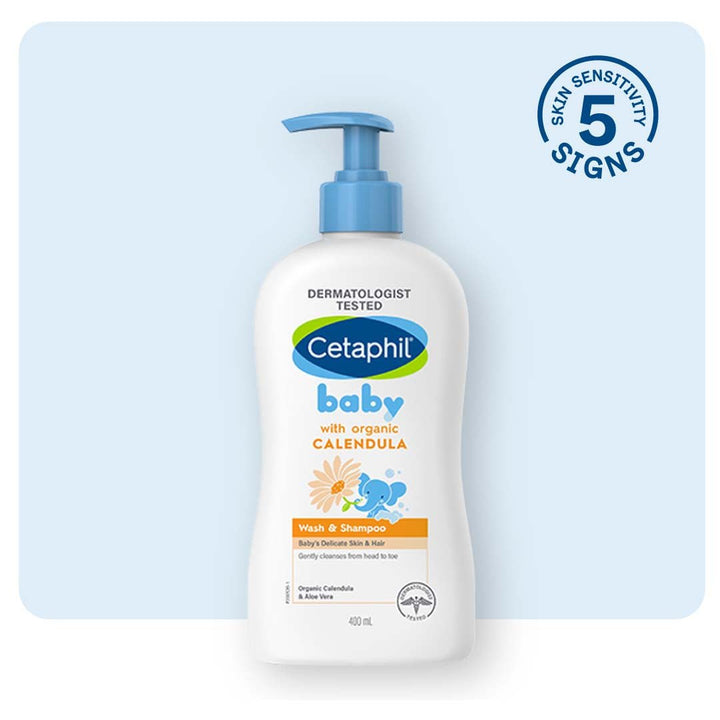 CETAPHIL BABY CALENDULA WASH & SHAMPOO 400ML PUMP