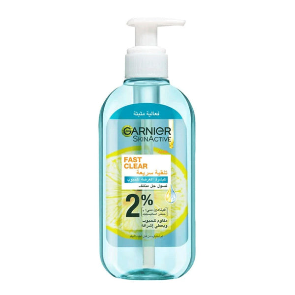 GARNIER Fast Clear 2% Salicylic Acid & Vitamin C - Anti-Acne Gel Wash (200ml)