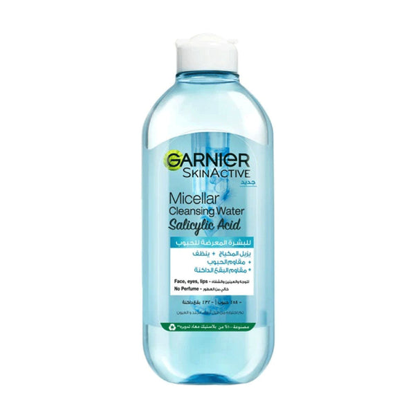 GARNIER Fast Clear Salicylic Acid Micellar Water Facial Anti-Acne Cleanser And Makeup Remover, For Oily And Acne-Prone Skin (400ml)