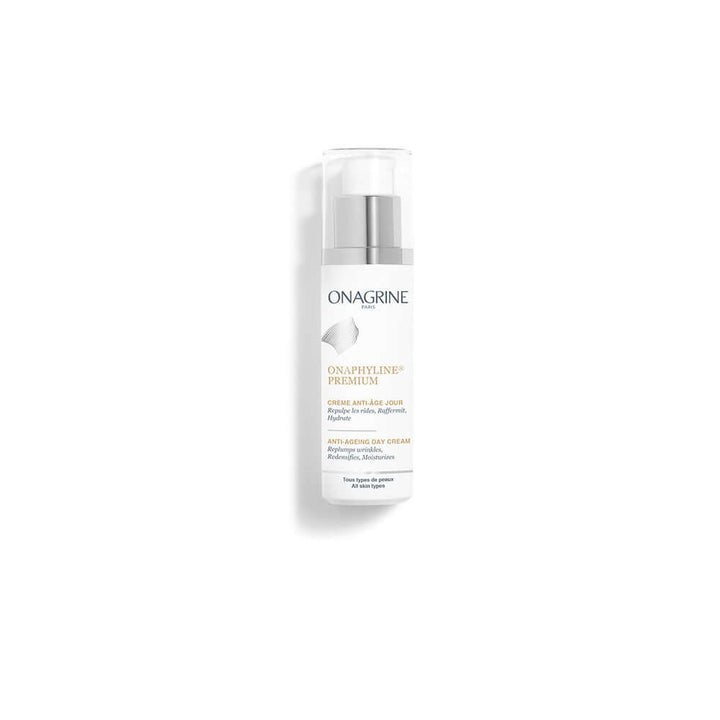 ONAGRINE CrŠme Anti-Age Jour Onaphyline premium 40ML bottle for facial revitalization and natural plumping properties.