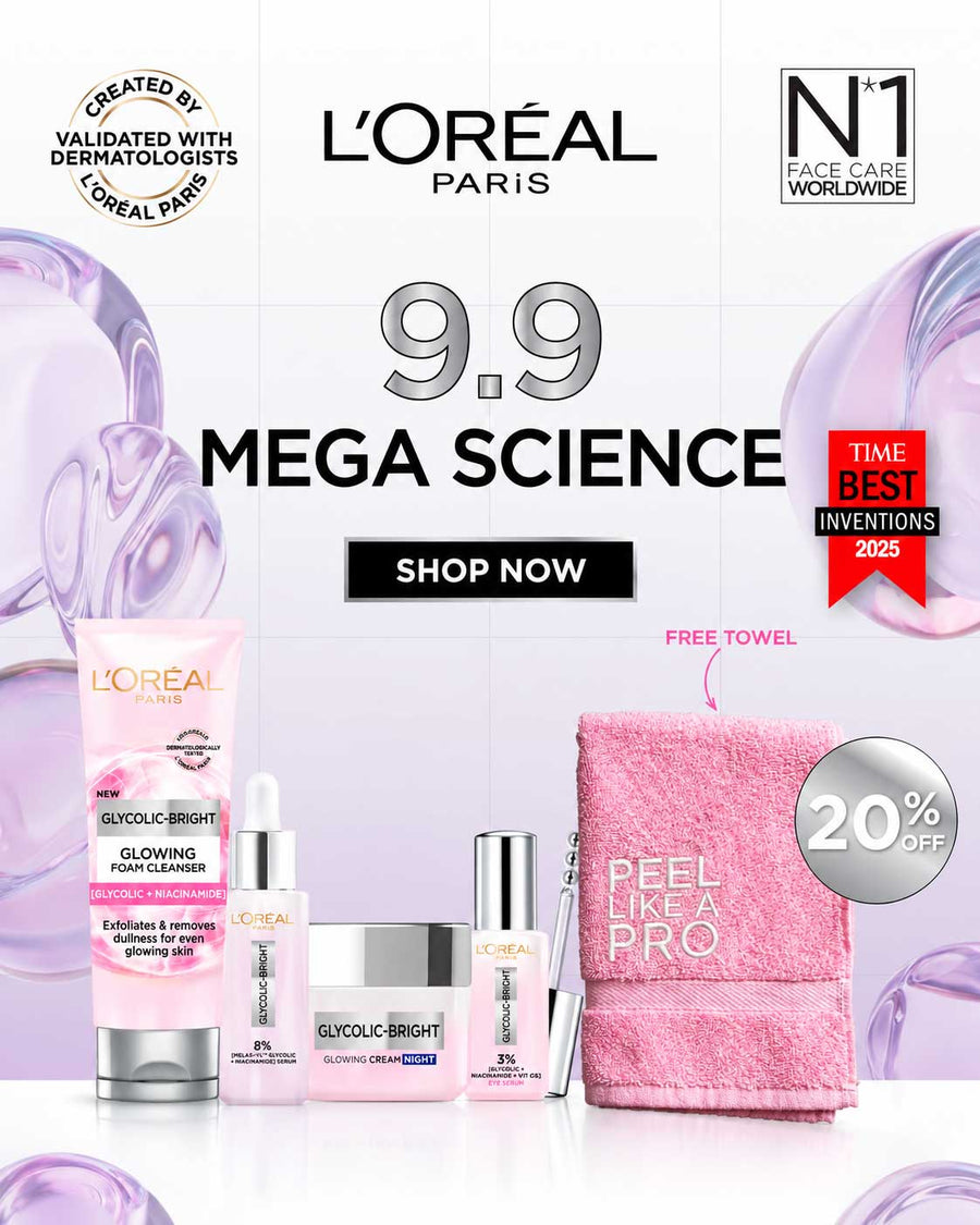 L'Oreal Paris Glycolic Bright range at Nexus Care Lebanon