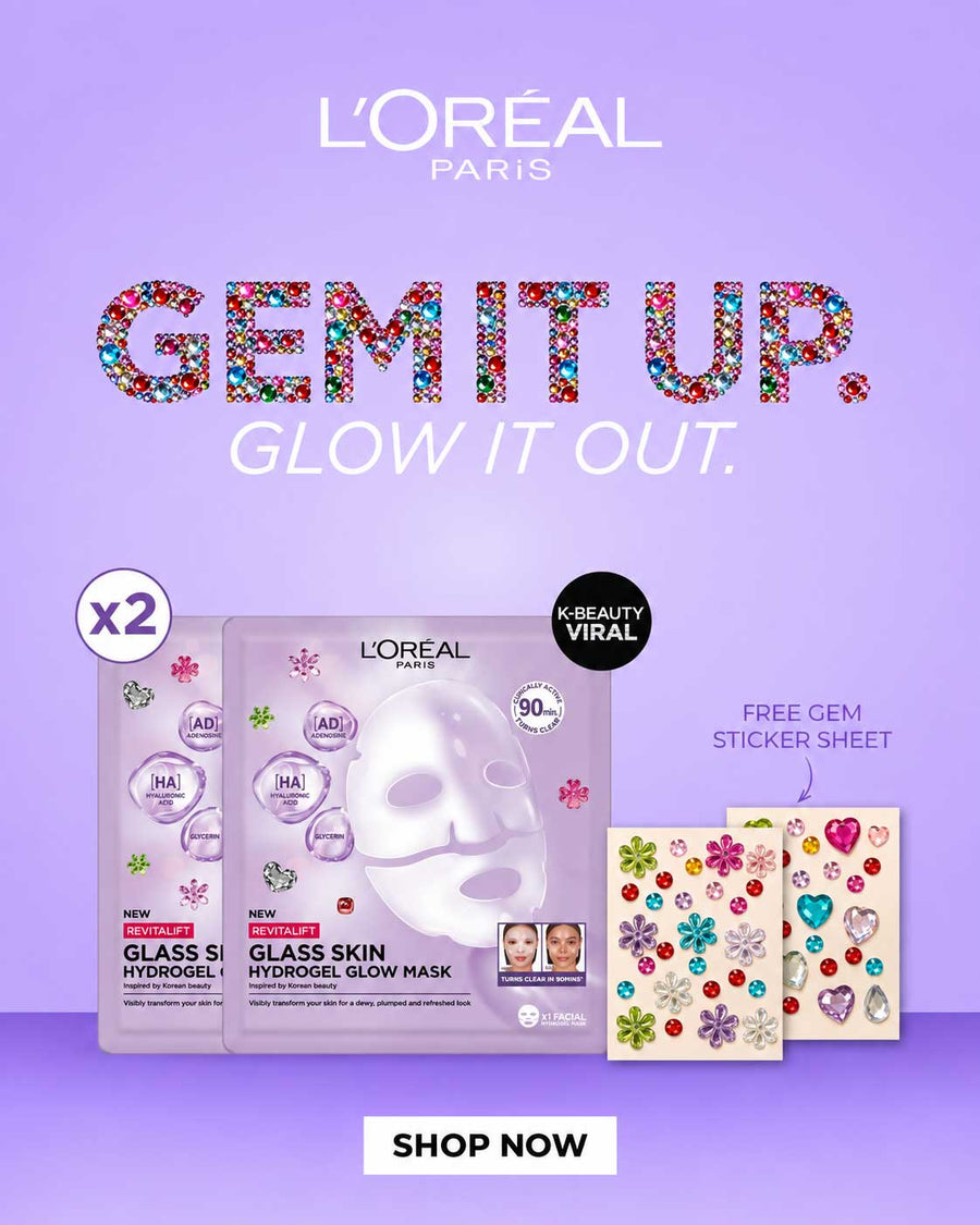 L'Oreal Paris Glass Skin Hydrogel Glow Mask at Nexus Care Lebanon