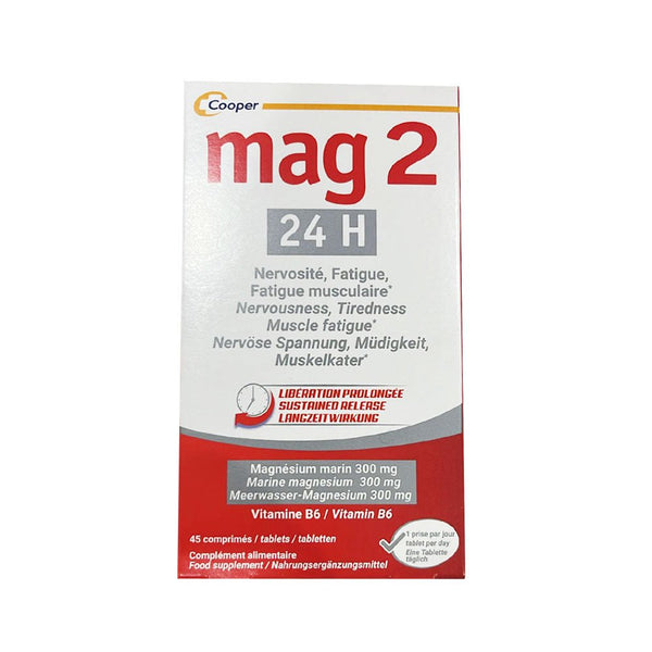 COOPER Mag2 Magnesium 24h Vit B6 45tabs