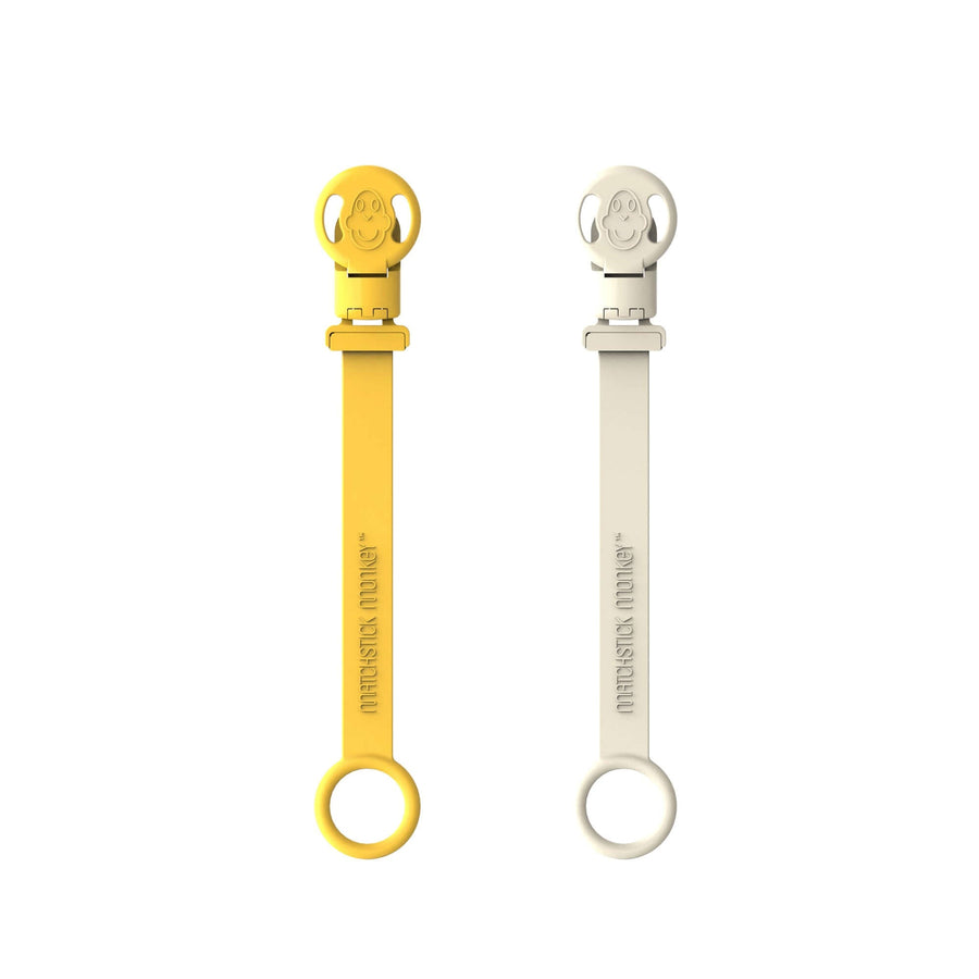 MATCHSTICK MONKEY Double Soother Clip x 2 Pack