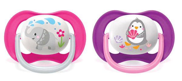 AVENT 2 Ultra Soft Deco Soothers 6-18M