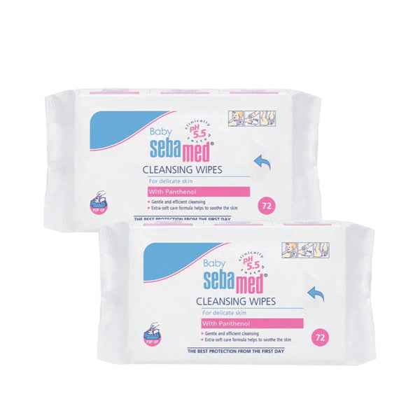 SEBAMED Baby Cleansing Wipes 72 Duo Pack