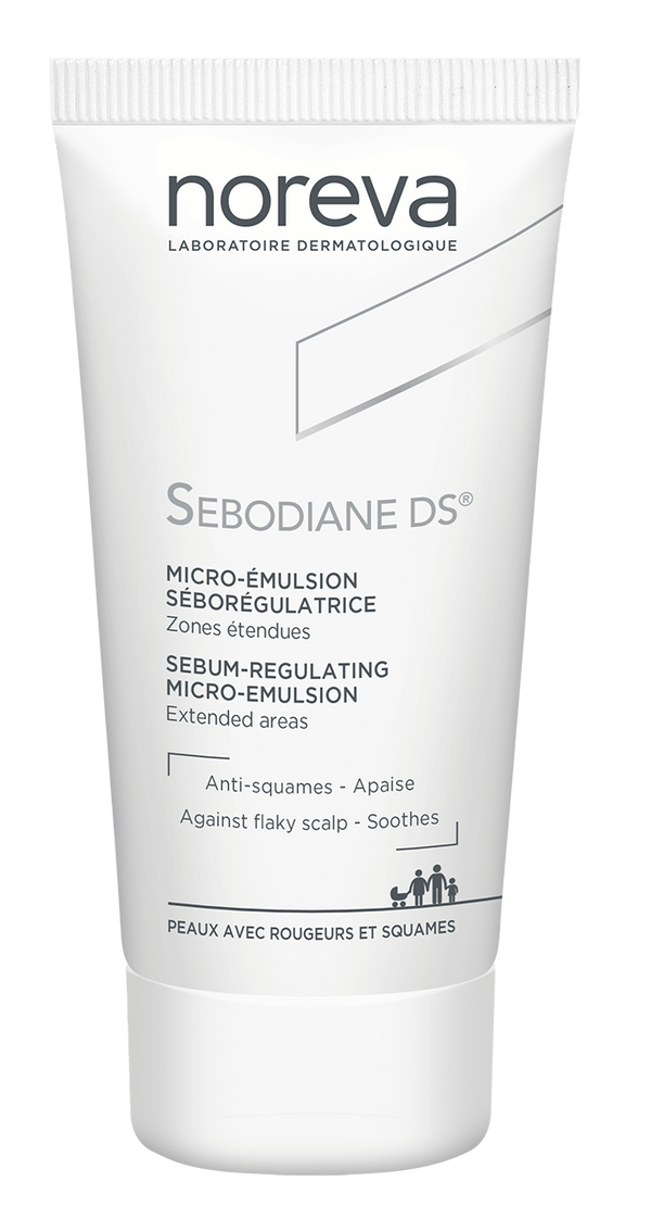 NOREVA Sebodiane DS micro-emulsion tube for irritated skin, soothing flaky scalp and redness, 30ml.