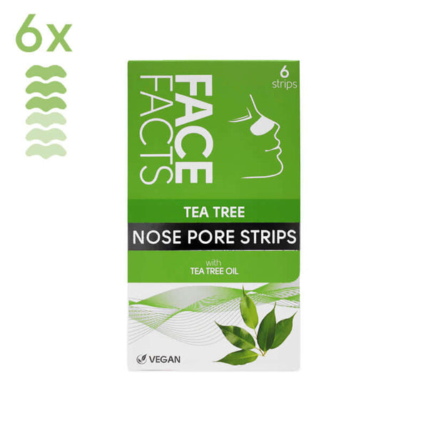 FACE FACTS 6X Tea Tree Nose Pore Strips