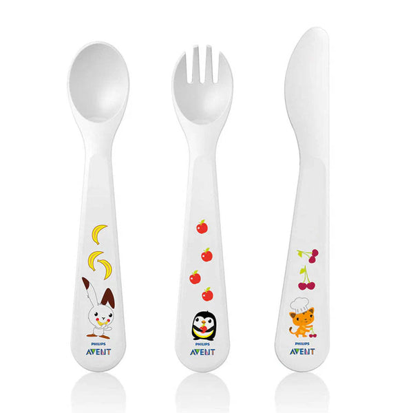 AVENT Toddler Knife, Fork and Spoon 18m+