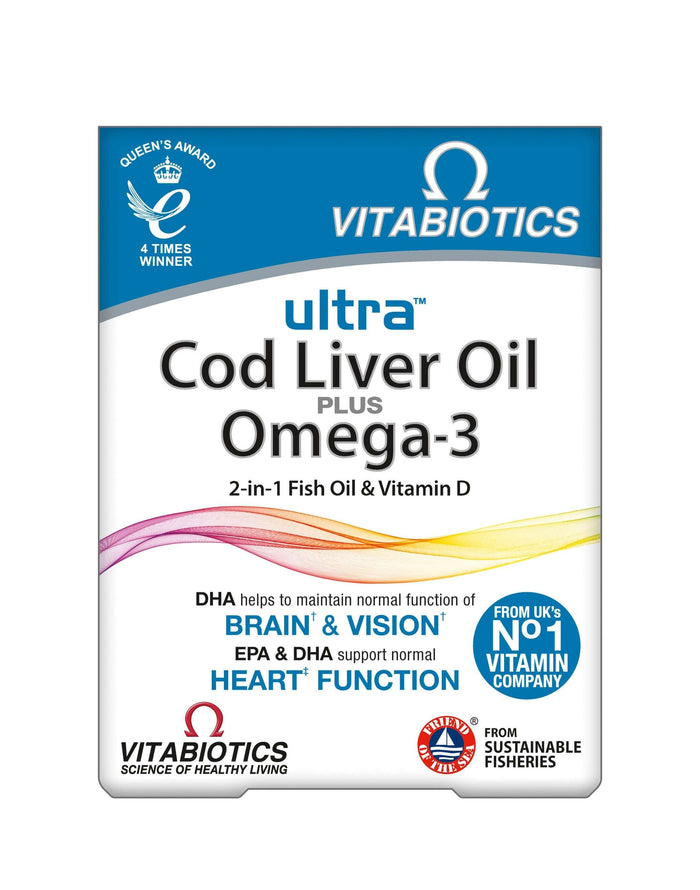 VITABIOTICS Ultra Cod Liver Oil Plus Omega 3 60tabs
