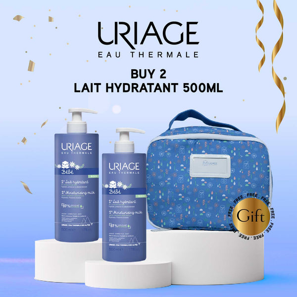 URIAGE BUY 2 LAIT HYDRATANT 500ML get Uriage Baby Bag (GIFT)