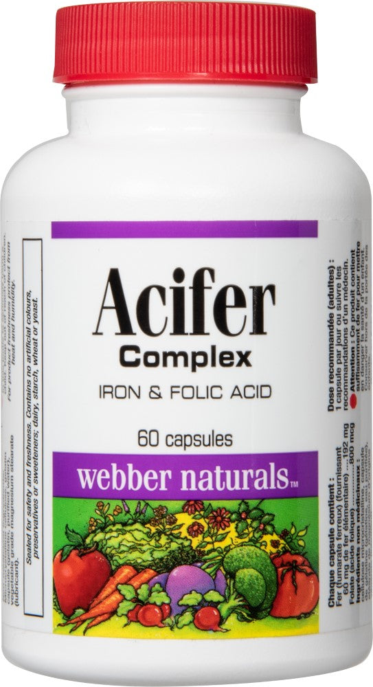 WEBBER NATURALS Acifer Complex - 60 Capsules