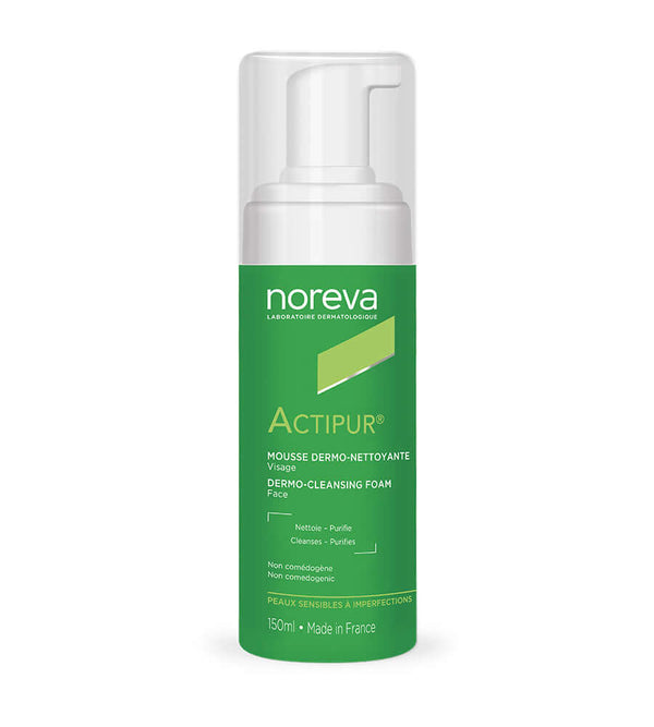 NOREVA Actipur Dermo-Cleansing Foam 150ml for sensitive, problem-prone skin, purifying and regulating sebum production.