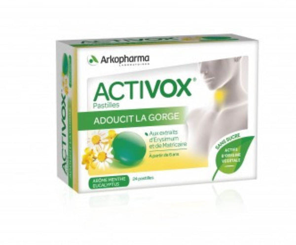 ARKOPHARMA Activox® Pastilles, Arôme Menthe Eucalyptus 24pastilles