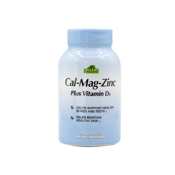 ALFA VITAMINS Calcium Magnesium Zinc + Vitamin D3 100 Caplets