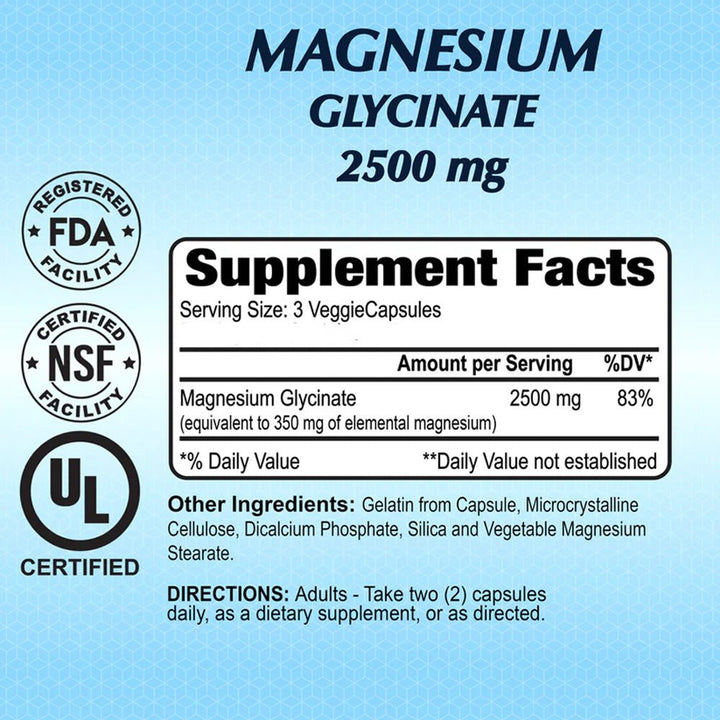 ALFA VITAMINS Magnesium Glycinate 2500mg 90caps