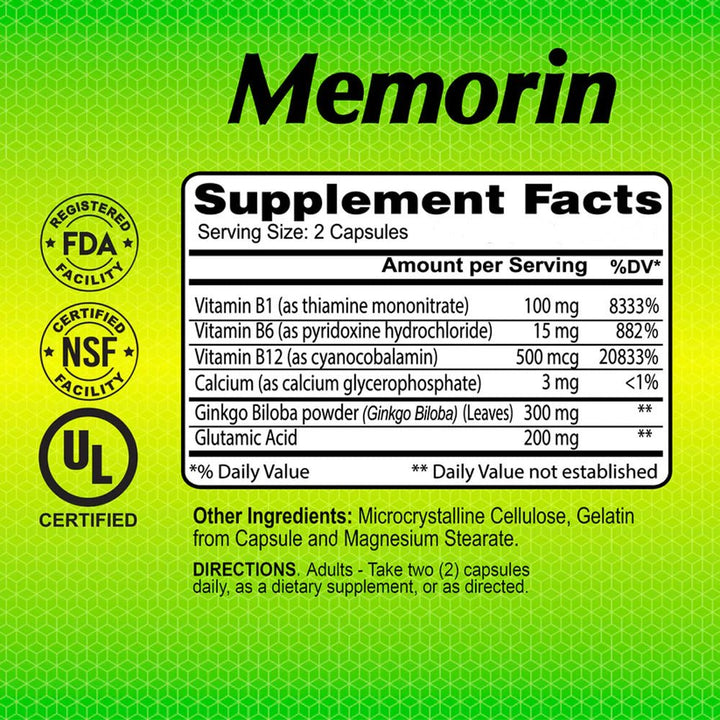 ALFA VITAMINS Memorin - 60 Capsules