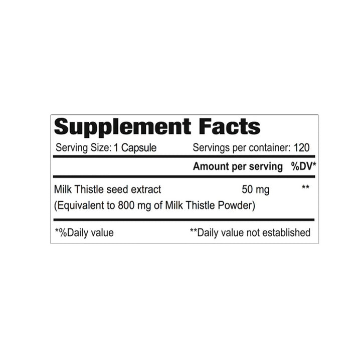 ALFA VITAMINS Milk Thistle 2000Mg - 120 Capsules