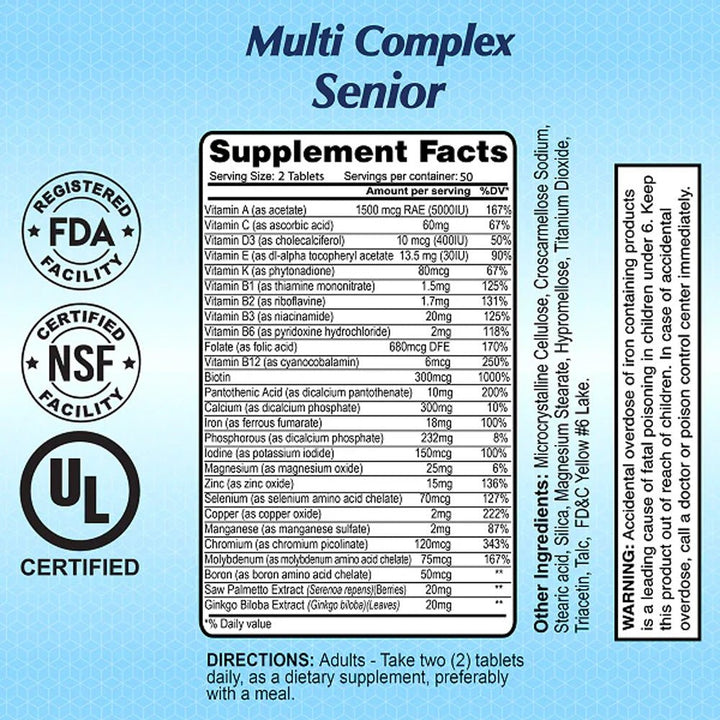 ALFA VITAMINS Multi Complex Senior 100 tabs