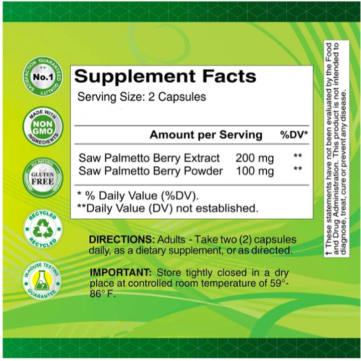 ALFA VITAMINS Saw Palmetto - 60 Capsules