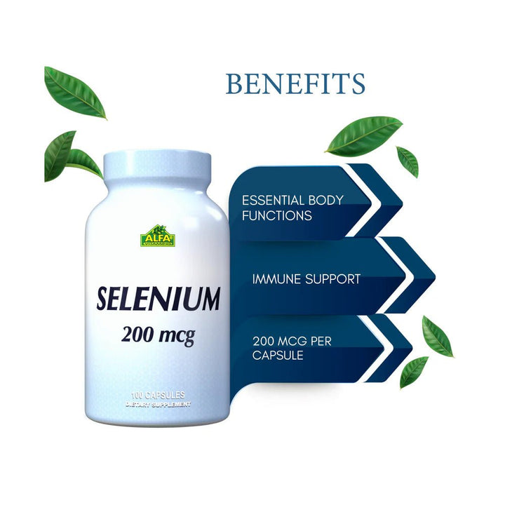 ALFA VITAMINS Selenium 200mcg 100caps