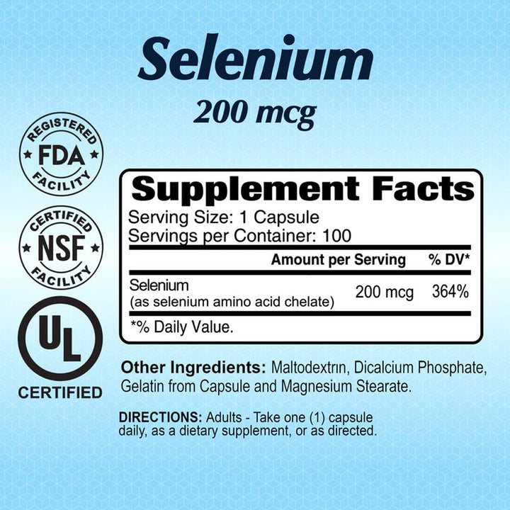 ALFA VITAMINS Selenium 200mcg 100caps