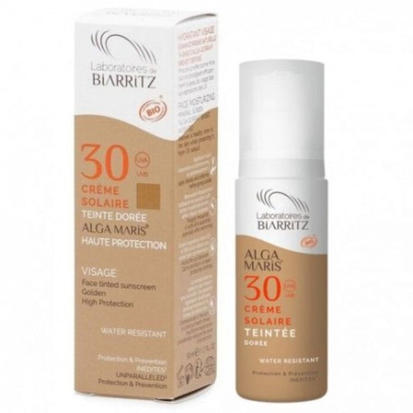 BIARRITZ Alga Maris Creme Solaire Teintee Doree Spf30 50 Ml