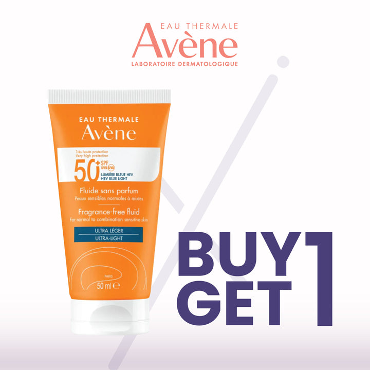 AVENE Fluide Very High Protection SPF 50+ 50ML - BUY 1 GET 1