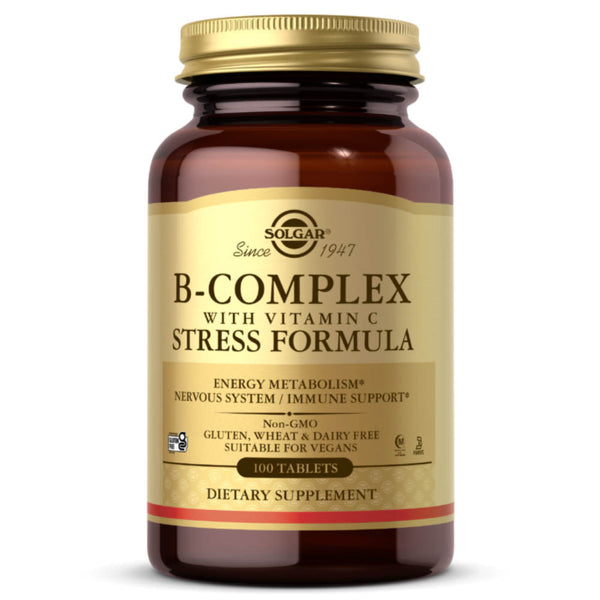 SOLGAR B-Complex With Vitamin C Stress Formula 100Tabs