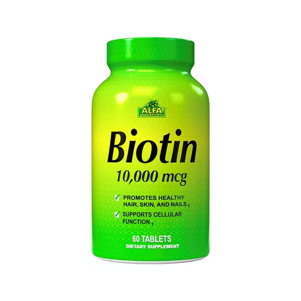 ALFA VITAMINS Alfa Biotin 10000 mcg 60 tablets