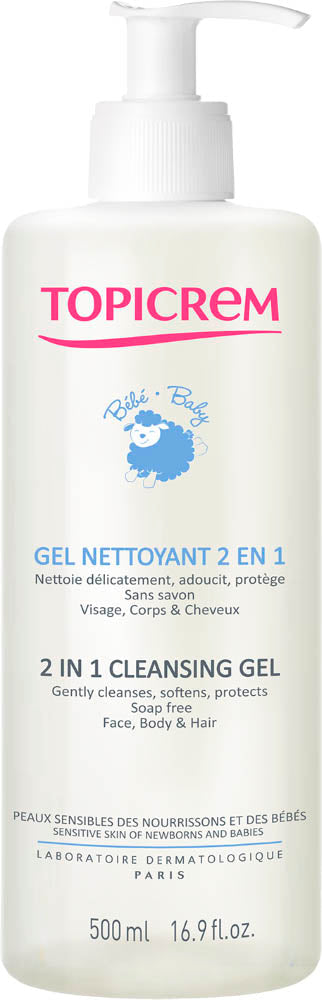 TOPICREM Baby 2 In 1 Cleansing Gel 500ml