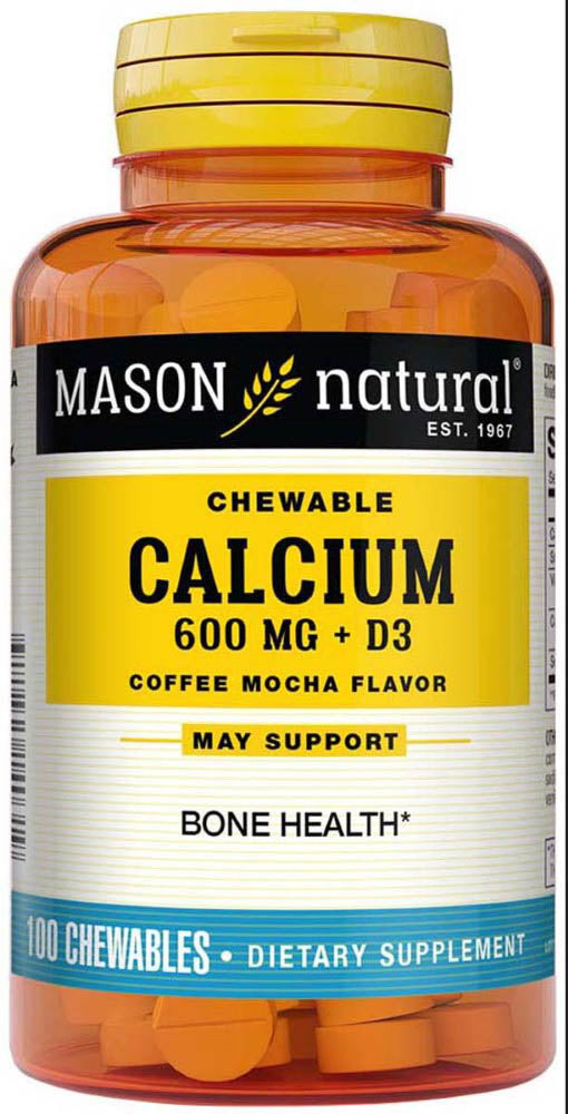 MASON Calcium 600 + Vitamin D3 Chewable - 100 Chewables