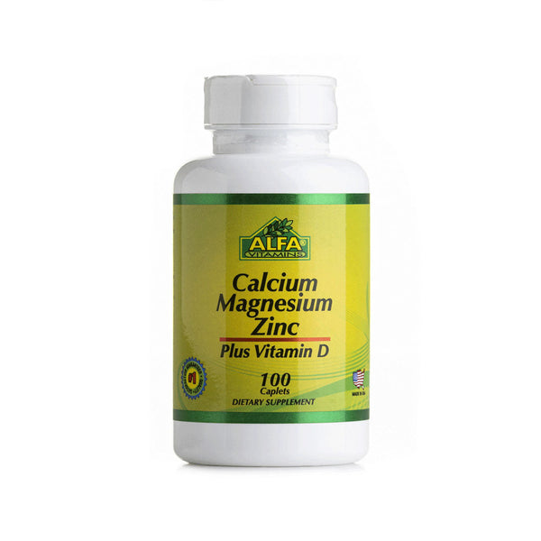 ALFA VITAMINS Calcium Magnesium Zinc + Vitamin D 100 Caplets